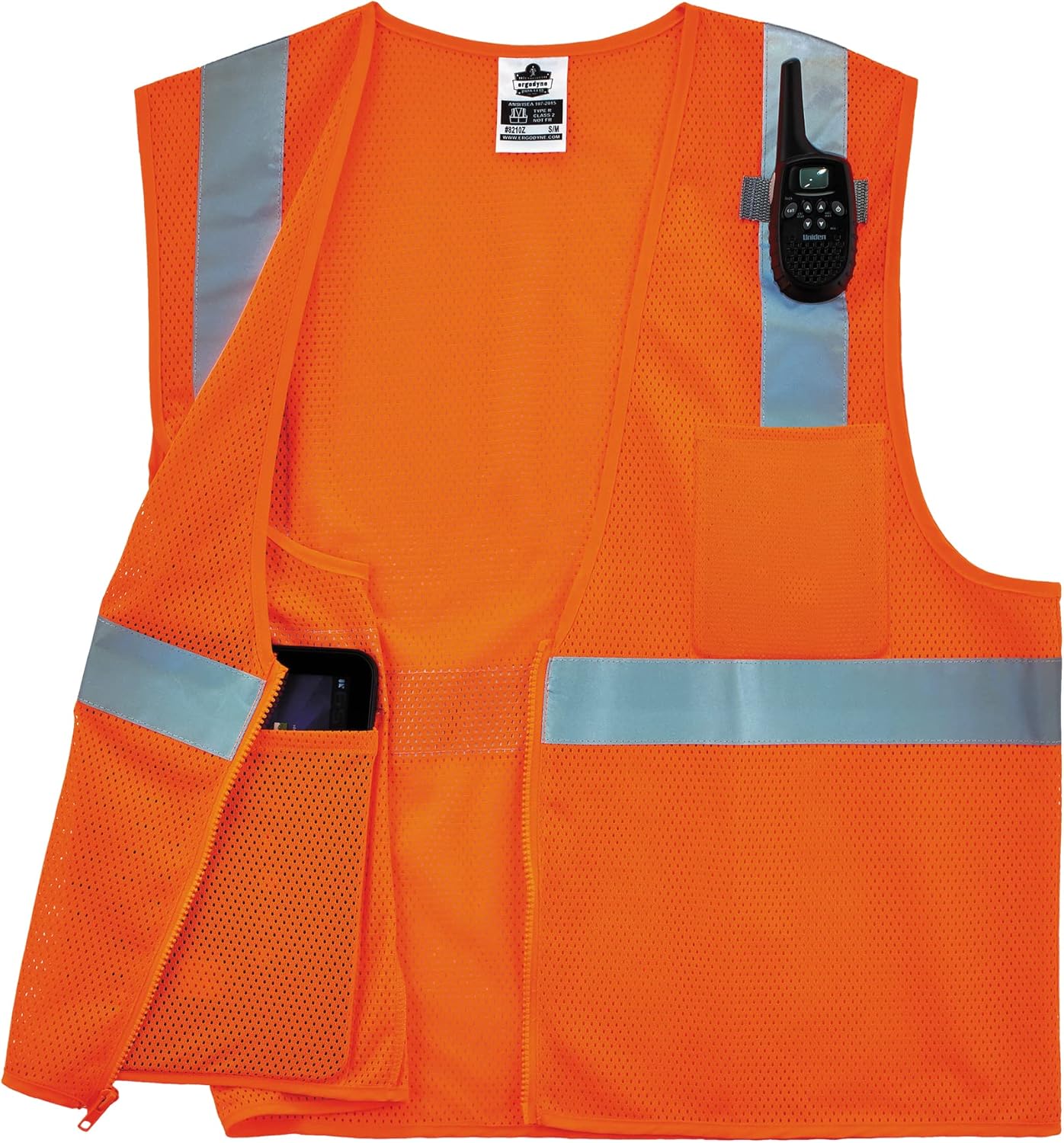 Ergodyne GloWear 8210Z ANSI Economy High-Visibility Reflective Safety Vest (Zipper Closure)