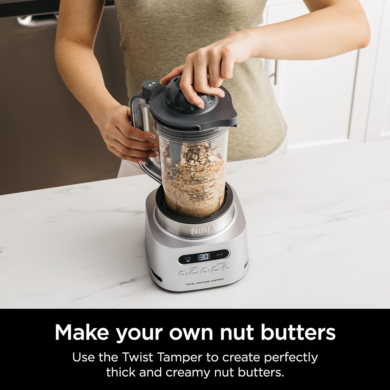 Ninja SS151 TWISTi Blender DUO, High-Speed 1600 WP Smoothie Maker & Nutrient Extractor* 5 Functions Smoothie, Spreads & More