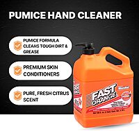 Fast Orange 25219 Pumice Lotion, Heavy Duty Hand Cleaner, Natural Citrus Scent, Waterless Cleaner For Mechanics, Strong Grease Fighter, 1 Gallon 128 Ounce (Pack of 1) Pumice