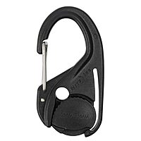 Nite Ize NCJ-25-2R3 CamJam Tie Down Rope Tightener with Carabiner Clip, 2-pack With Cord, Black, 2 Count