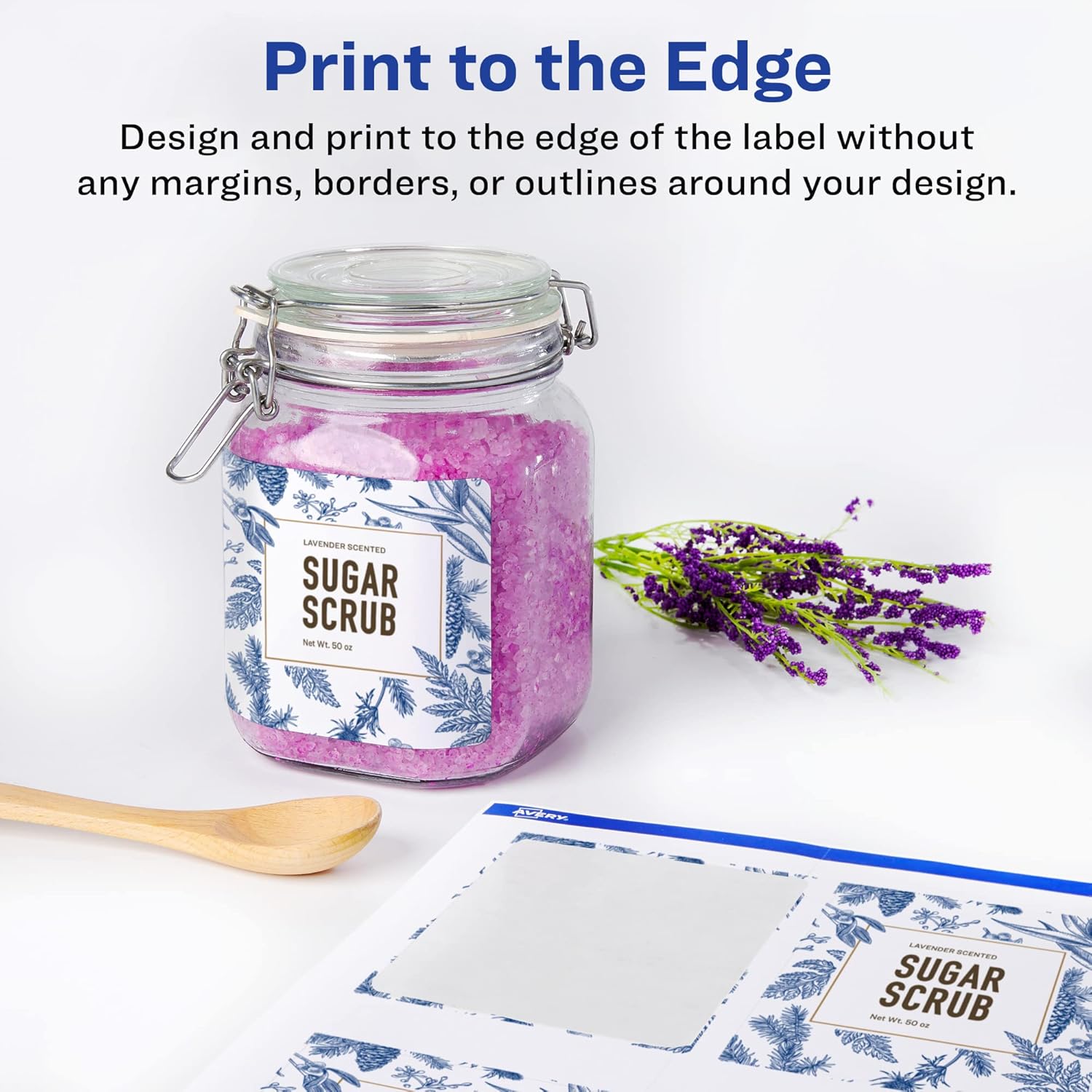 Avery Durable Removable Rectangle Labels, Sure Feed Technology, 3" x 3.75", Matte White Film