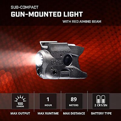 Streamlight 69273 TLR-6 100-Lumen Tactical Weapon Light with Integrated Red Aiming Laser Designed Exclusively and Solely for M&P Shield and M&P Shield Plus, 9mm/.40 Only, Black