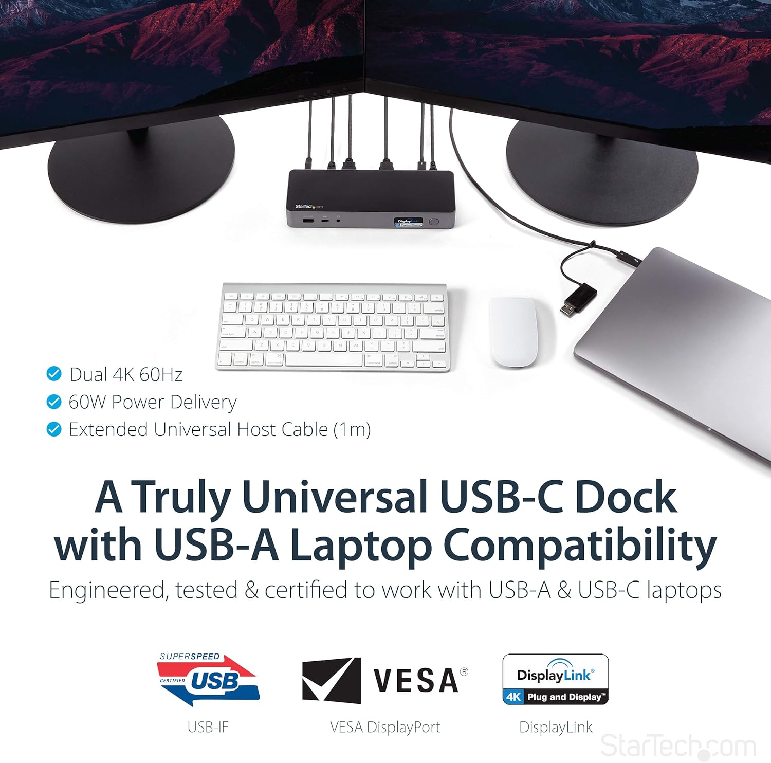 StarTech.com Universal USB-C Laptop Docking Station (Dual & Triple Monitor)