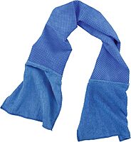 Ergodyne Chill Its 6604 Cooling Towel, Long Lasting Cooling Relief, Microfiber Cleaning Cloth Ends 35.00" x 8.00"