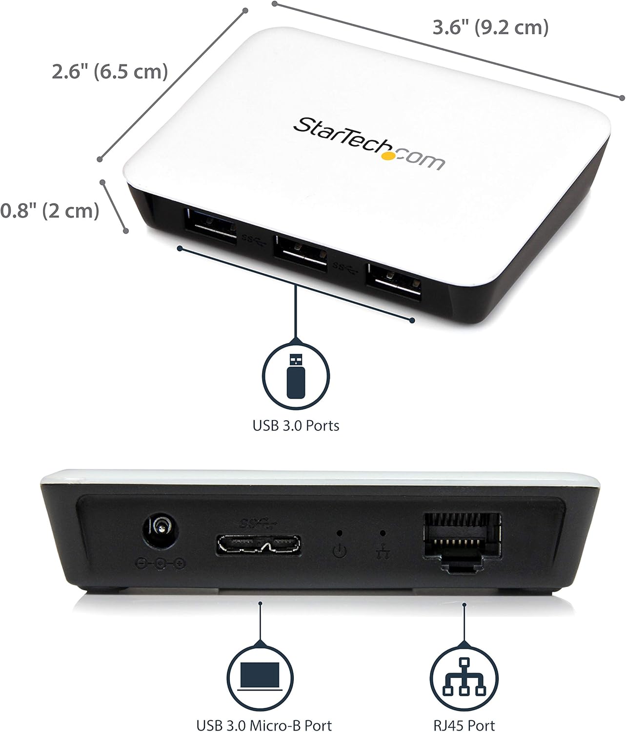 StarTech.com USB 3.0 to Gigabit Ethernet Adapter with USB 3.0 Hub