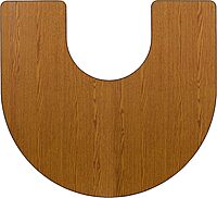 Flash Furniture Wren 60''W x 66''L Horseshoe Oak Thermal Laminate Activity Table - Height Adjustable Short Legs