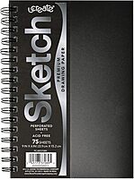 UCreate Poly Cover Sketch Book, Heavyweight, 9" x 6", 75 Sheets, Pack of 3