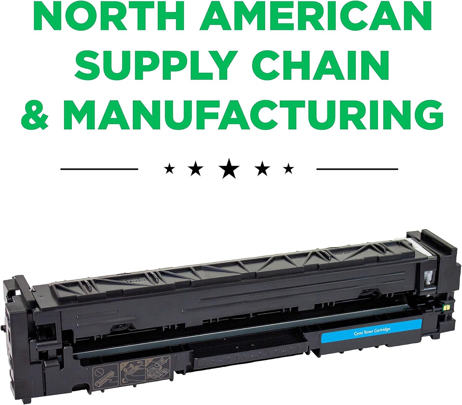 Clover Remanufactured Toner Cartridge (Reused OEM Chip) Replacement for HP 206A (W2111A) | Cyan