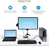 StarTech.com 2 Port Hybrid USB-A + HDMI & USB-C KVM Switch - Single 4K 60Hz HDMI 2.0 Monitor