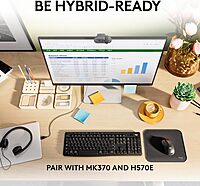 Logitech Brio 105 Full HD 1080p Business Webcam with Auto-Light Balance, USB-A, Privacy Shutter, Easy Set-Up, Compatible with Windows, macOS, ChromeOS