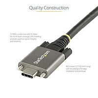 StarTech.com Screw Locking USB-C Cable USB 3.2 Gen 2 10Gbps 100W (5A)