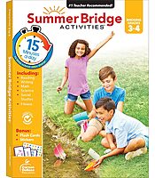 Summer Bridge Activities 3rd to 4th Grade Workbook, Activity Book With Math, Reading Comprehension, Science, Fitness