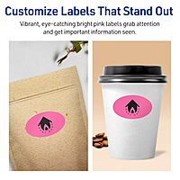 Avery Printable Oval Labels, Sure Feed Technology, 1-1/2" x 2-1/2", Bright Pink