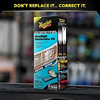 Meguiar's Two Step Headlight Restoration Kit, Headlight Cleaner Restores Clear Car Plastic and Protects from Re-Oxidation