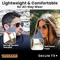 CAMPCO HUMVEE Polarized Aviator Pilot Sunglasses