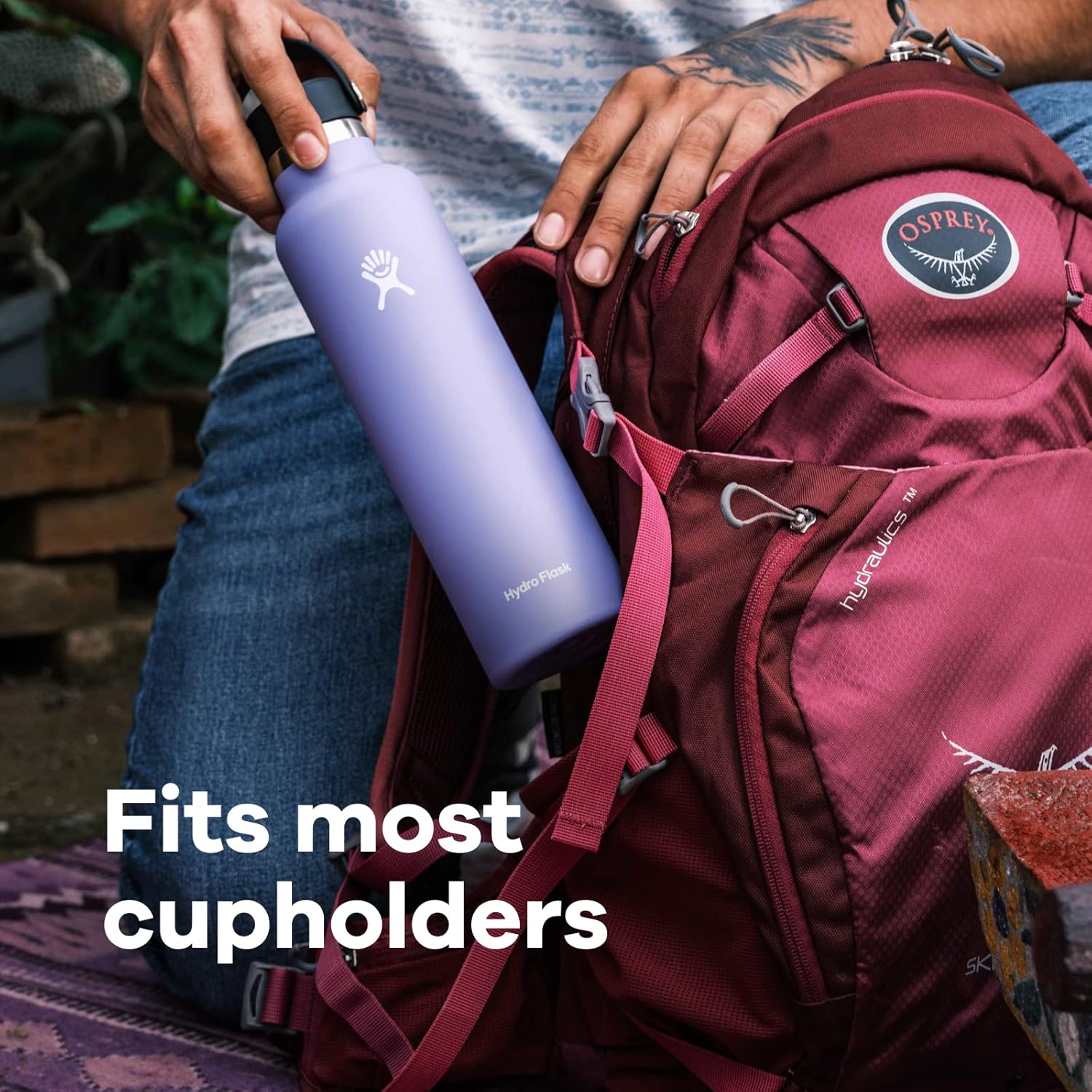HYDRO FLASK Standard Mouth Insulated Stainless Steel Water Bottle with Flex Cap