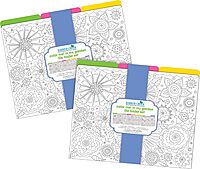 Barker Creek Designer File Folders Set of 24, Color Me! in My Garden, Multi-Design Set, Adult Coloring Book Style, Letter-Size, 1/3 Cut Tabs, 24 Folders in Set (3964)
