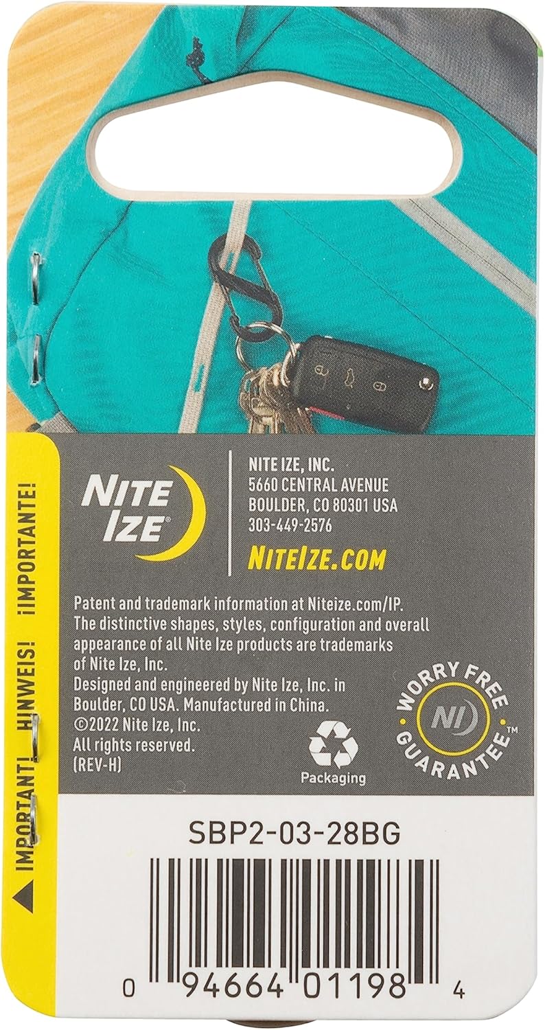 Nite Ize S-Biner Dual Carabiner Plastic with Stainless Steel Gates