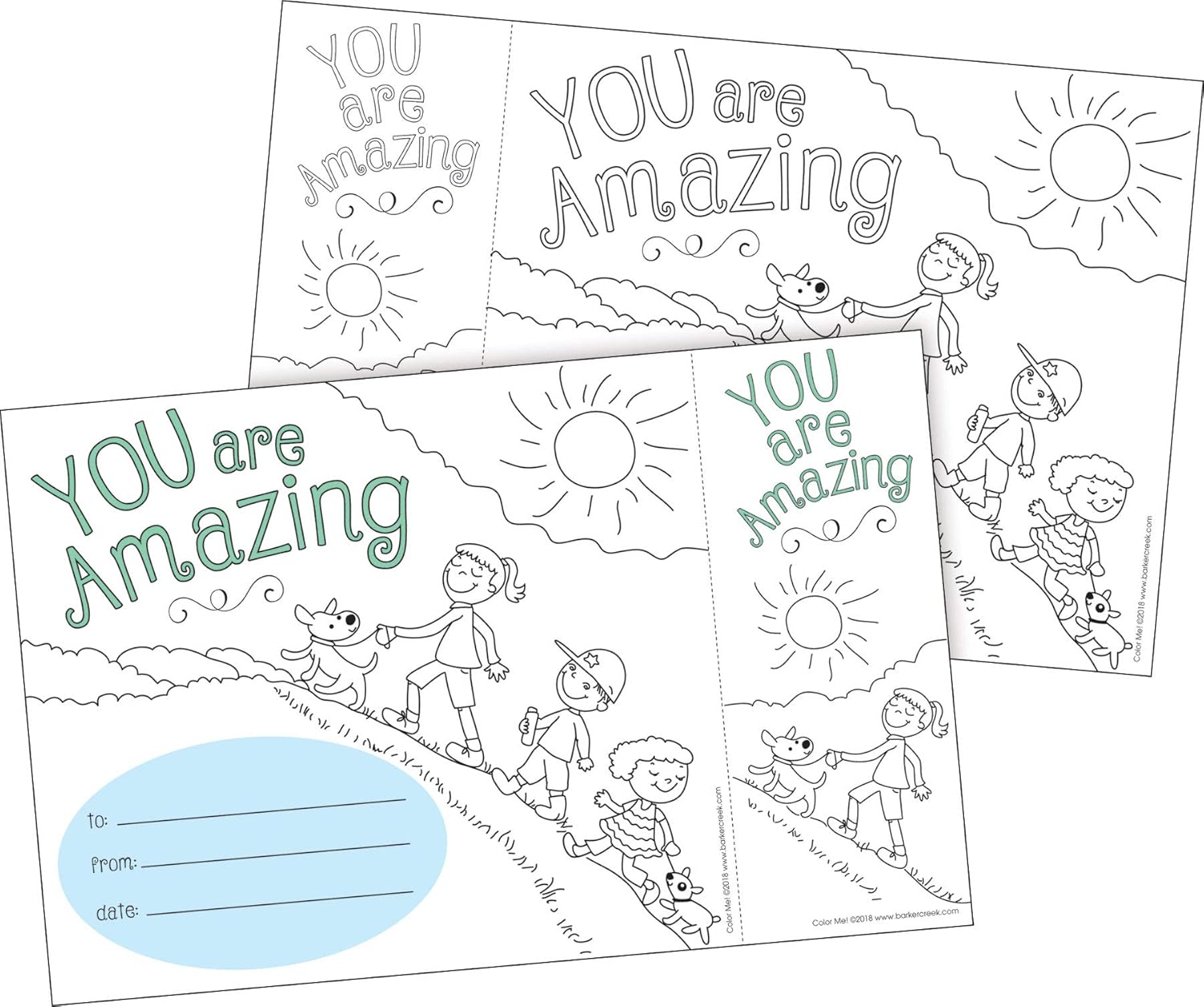BARKER CREEK Recognition Awards and Bookmarks, Color Me You are Amazing