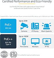 StarTech.com 50ft (15m) CAT6 Ethernet Cable - LSZH (Low Smoke Zero Halogen) - ETL Verified (N6LPATCH50BL)