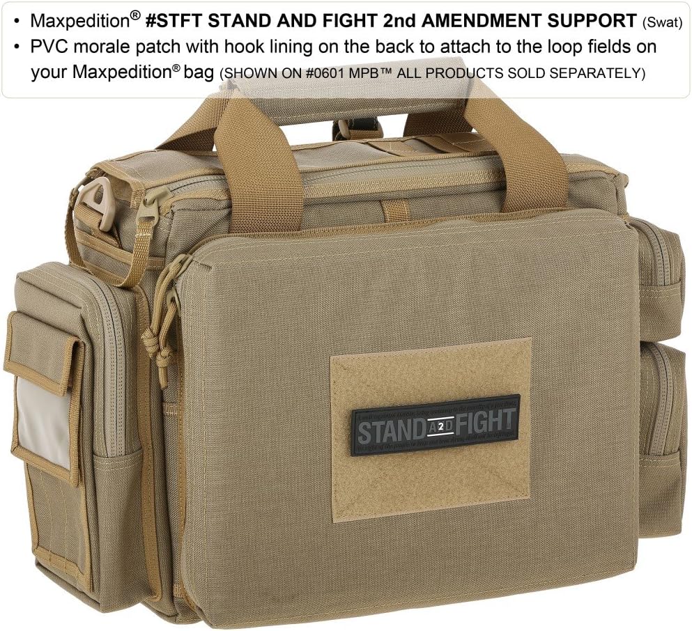 MAXPEDITION Stand and Fight 2nd Amendment Patch (SWAT) 5" x 1.25"