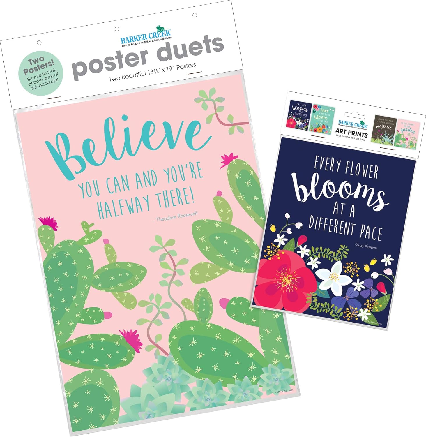 BARKER CREEK Art Print and Poster Set, Inspirational Classroom Decor