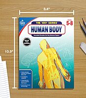 Carson Dellosa The 100+ Series: Human Body WorkbookGrades 5-8 Science Book, Human Anatomy, Bones, Muscles, Organs, the Nervous System, Health and Nutrition (128 pgs) (Volume 13)