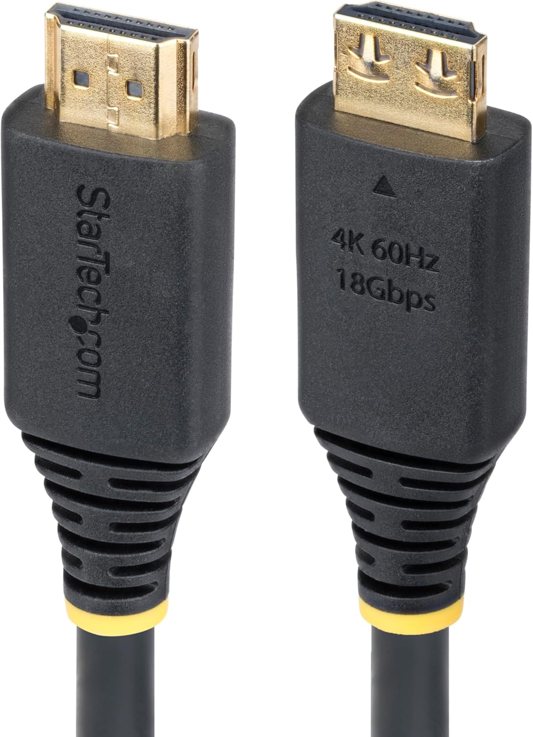 StarTech.com 3ft (0.9m) High Speed HDMI Cable with Gripping Connectors, 4K 60Hz/1440p 144Hz, 18Gbps - Cord, TPE Jacket