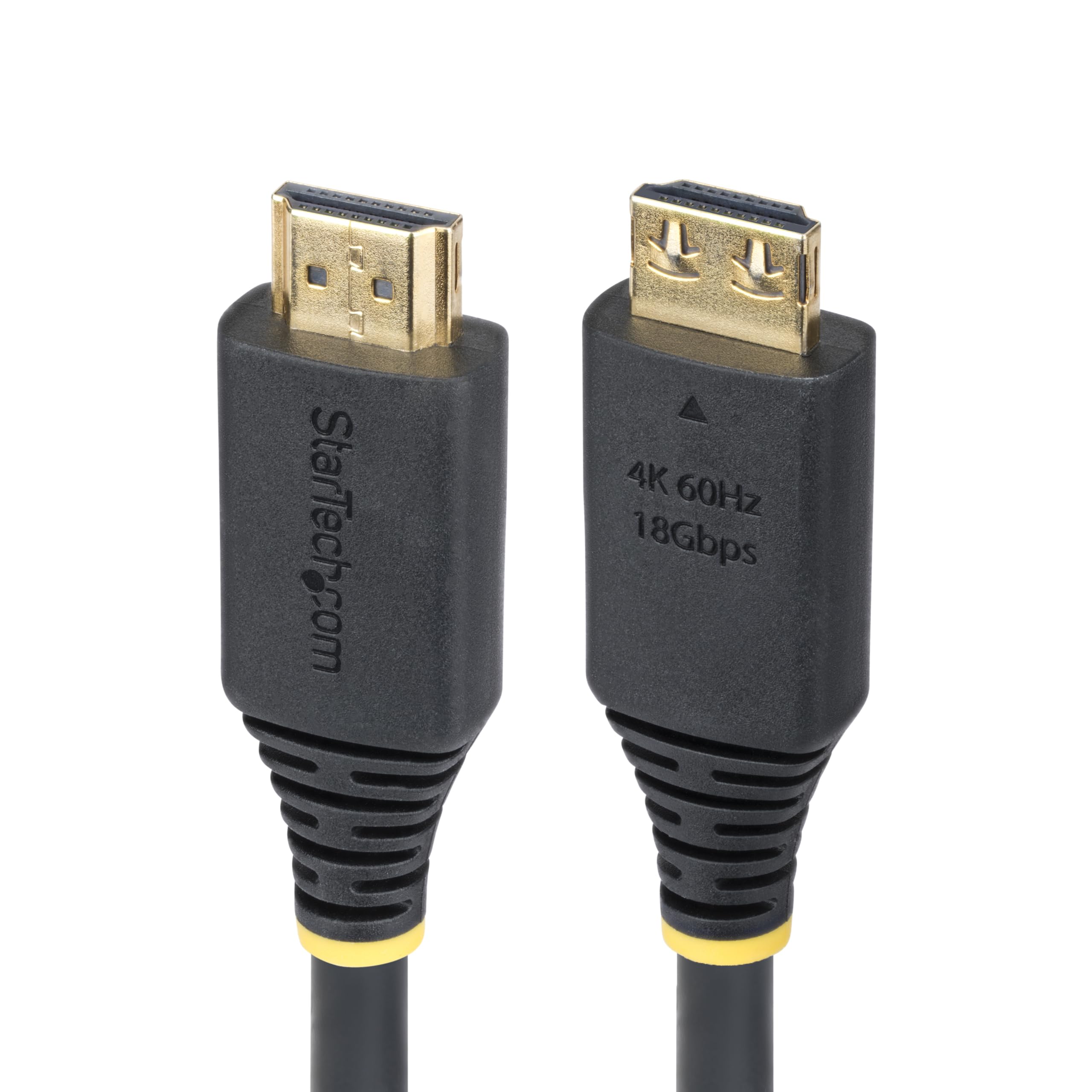 StarTech.com 3ft (0.9m) High Speed HDMI Cable with Gripping Connectors, 4K 60Hz/1440p 144Hz, 18Gbps - Cord, TPE Jacket