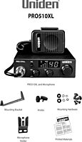 Uniden PRO510XL Pro Series 40-Channel CB Radio. Compact Design. Backlit LCD Display. Public Address. ANL Switch and 7 Watts of Audio Output. Unique PLL Circuit. S/RF LED Meter. , Black