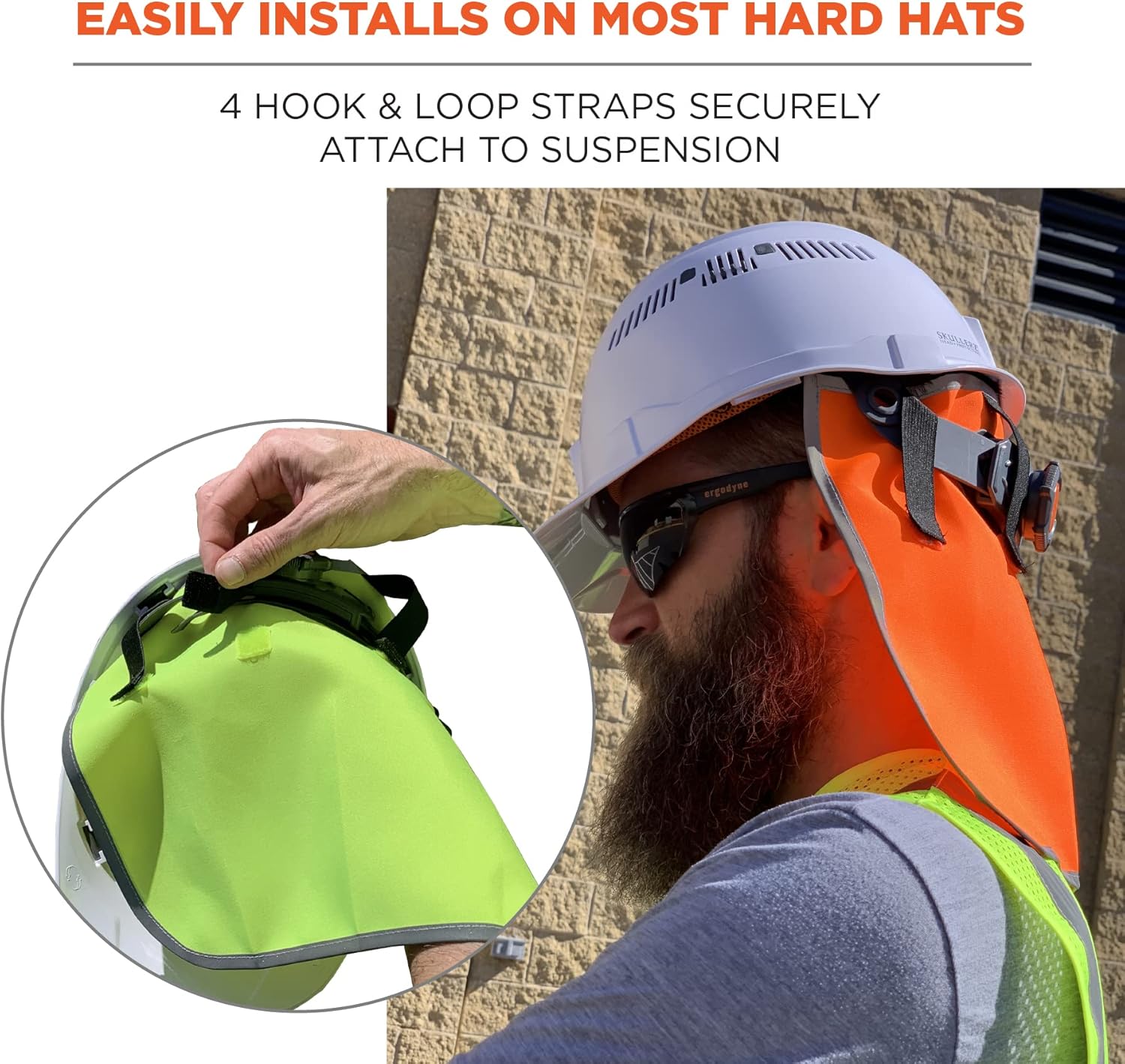 Ergodyne GloWear 8006 Hi-Vis Hard Hat Neck Shade
