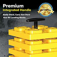 Camco FasTen RV Leveling Blocks with T-Handle, Interlocking Design