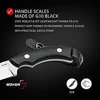 Boker Magnum 02MB565 Giant Bowie Knife with 8.13 Inch 440 Stainless Steel Blade