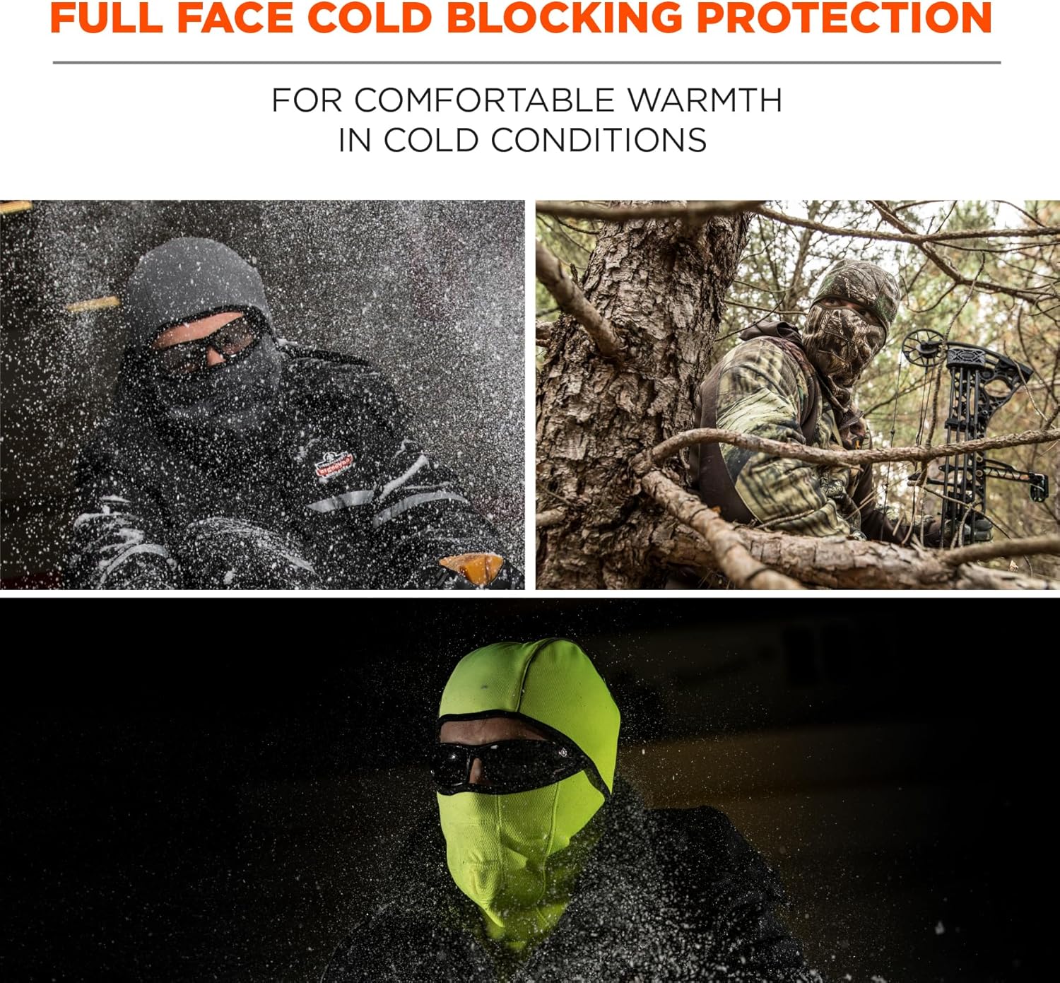 Ergodyne N-Ferno 6823 Wind-Proof Hinged Balaclava Face Mask