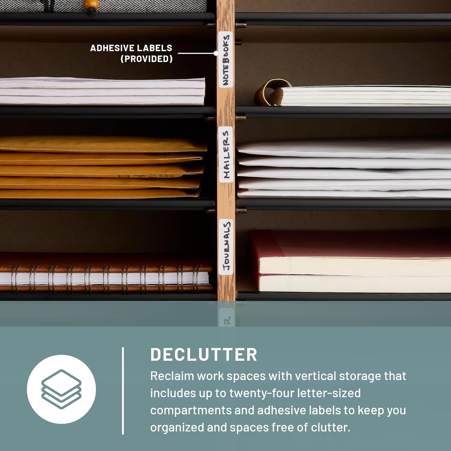 SAFCO Wood Adjustable Literature Organizer