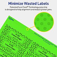 Avery Printable Rectangle Labels, Sure Feed Technology, Print-to-The-Edge, Laser/Inkjet Printable