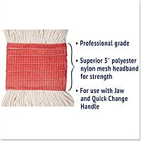 Boardwalk 503WHCT Super Loop Wet Mop Head, Cotton/Synthetic, Large Size, White, 12/Carton