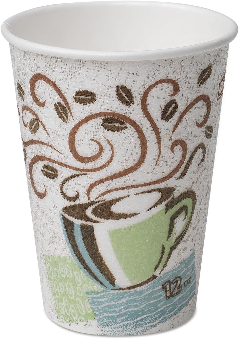 Dixie PerfecTouch Insulated Paper Hot Cups, 16 oz, Coffee Haze Design - 50 Count