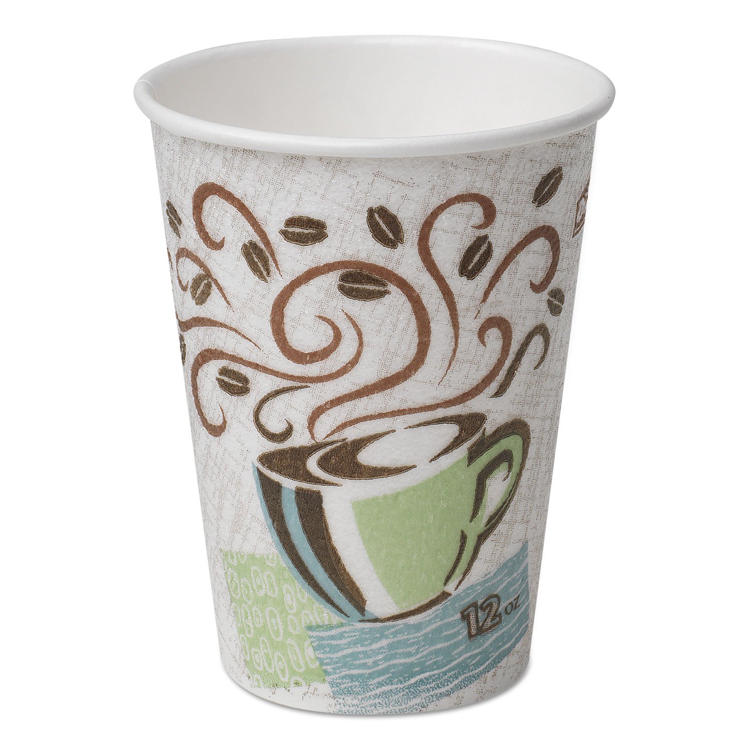 Dixie PerfecTouch Insulated Paper Hot Cups, 16 oz, Coffee Haze Design - 50 Count