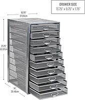 Mind Reader Metal Mesh Desk Organizer - Multi-Purpose Desktop File Storage