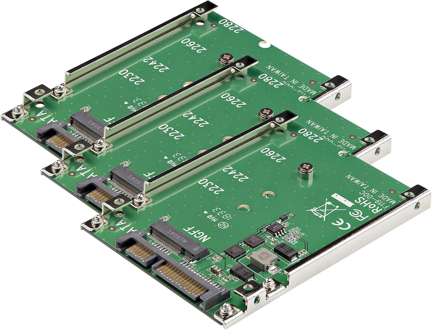 StarTech.com M.2 SATA SSD to 2.5in Adapter - NGFF to SATA Converter - 7mm Open-Frame Bracket (SAT32M225) (Pack of 3) 1 Count