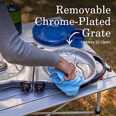 Coleman Fold N Go 2-Burner Propane Camping Stove with InstaStart Ignition and PerfectFlow