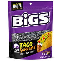 BIGS Sunflower Seeds, Taco Bell Taco Supreme Flavor, 5.35 oz. (Pack of 12)