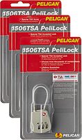Pelican 1500-518-000 1506 TSA Lock, Gray (Pack of 3) 1 Count (Pack of 3)
