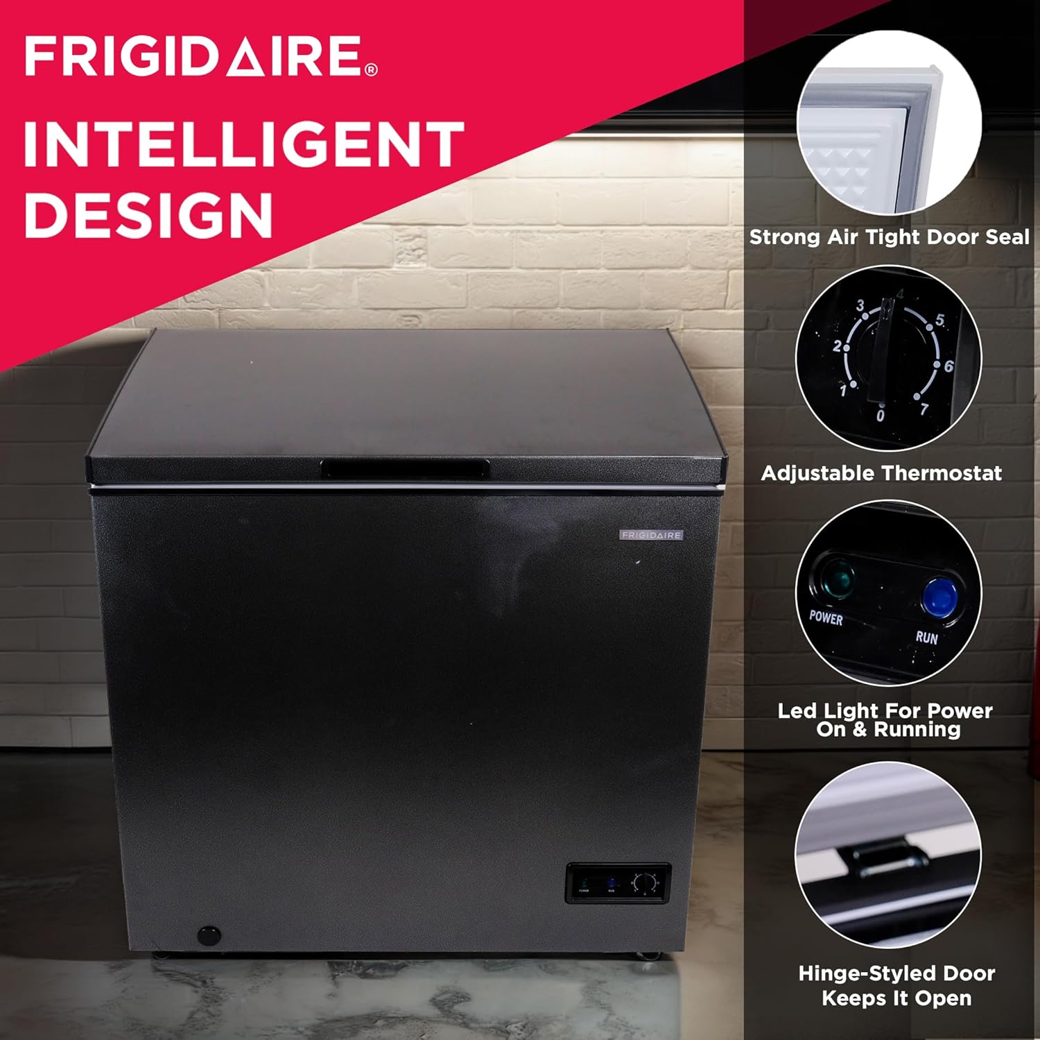 Frigidaire Congelador profundo de pecho, capacidad de 7 pies cúbicos Frigidaire Congelador profundo de pecho, capacidad de 7 pies cúbicos