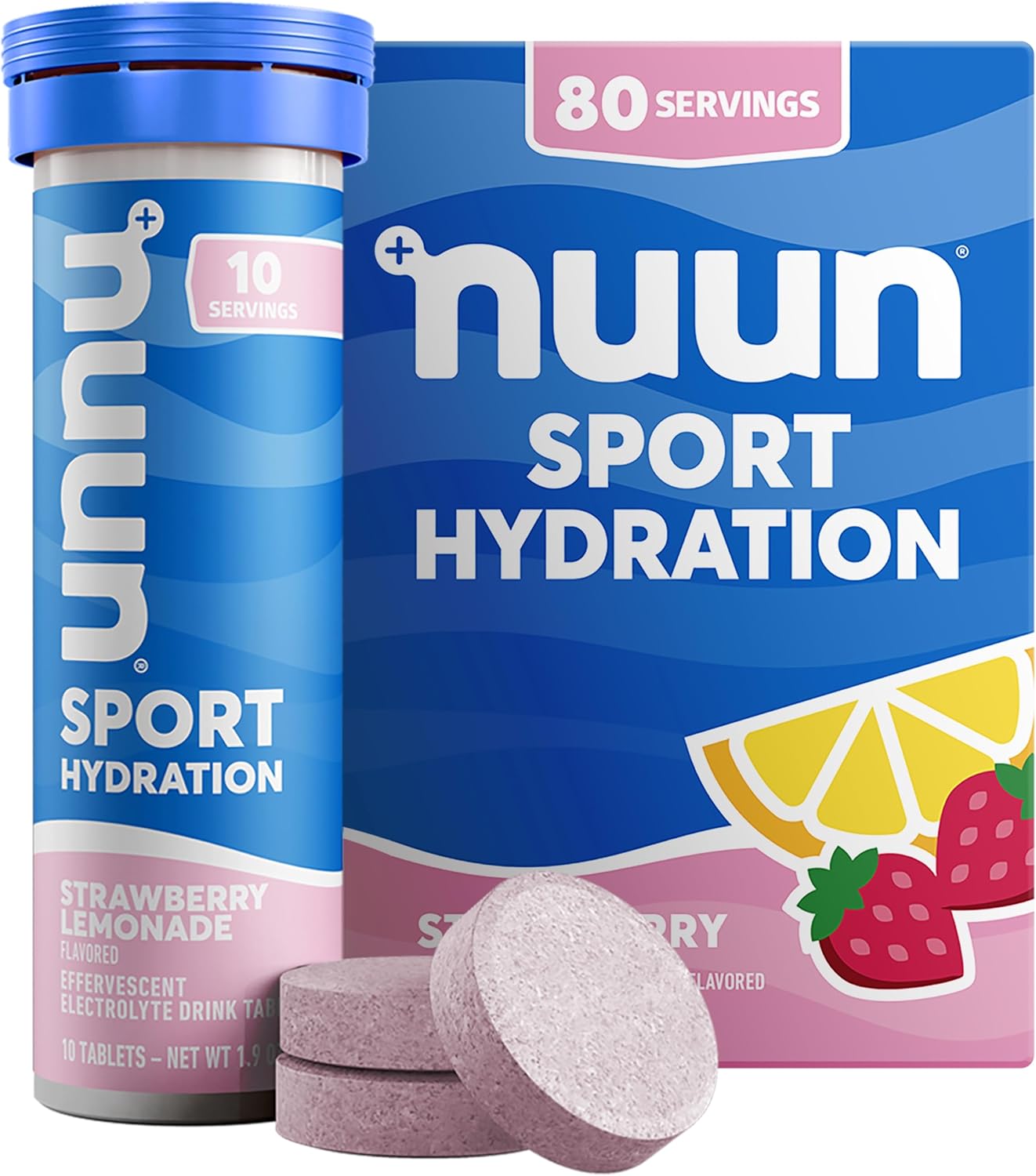 NUUN Sport Electrolyte Tablets with Magnesium, Calcium, Potassium, Chloride & Sodium, Gluten Free & Vegan