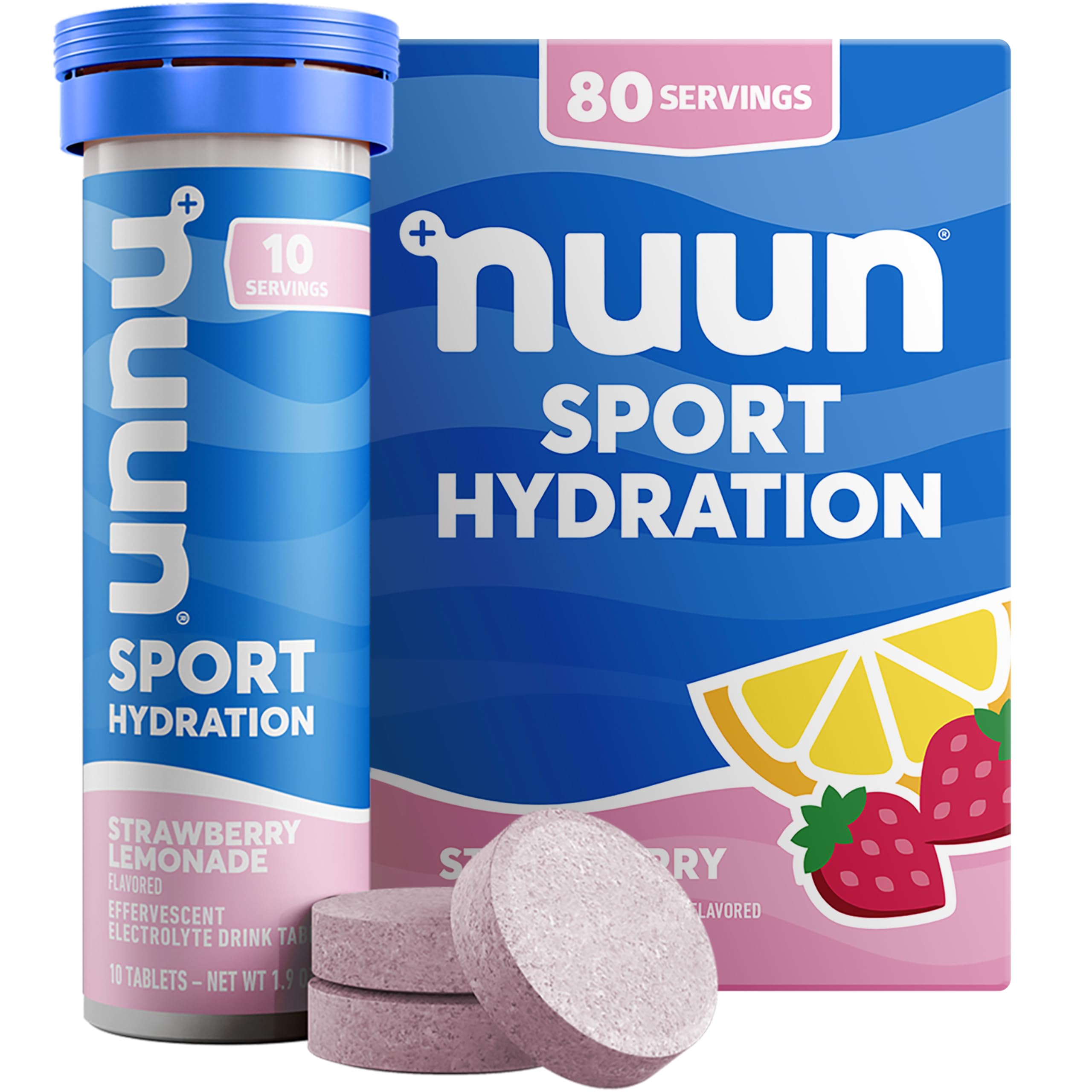 NUUN Sport Electrolyte Tablets with Magnesium, Calcium, Potassium, Chloride & Sodium, Gluten Free & Vegan