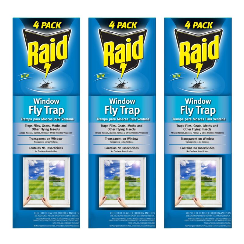 Raid Window Fly Traps, 4 Count (Pack of 4)