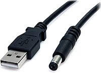StarTech.com USB-A to Coaxial Barrel 5V Power Cable