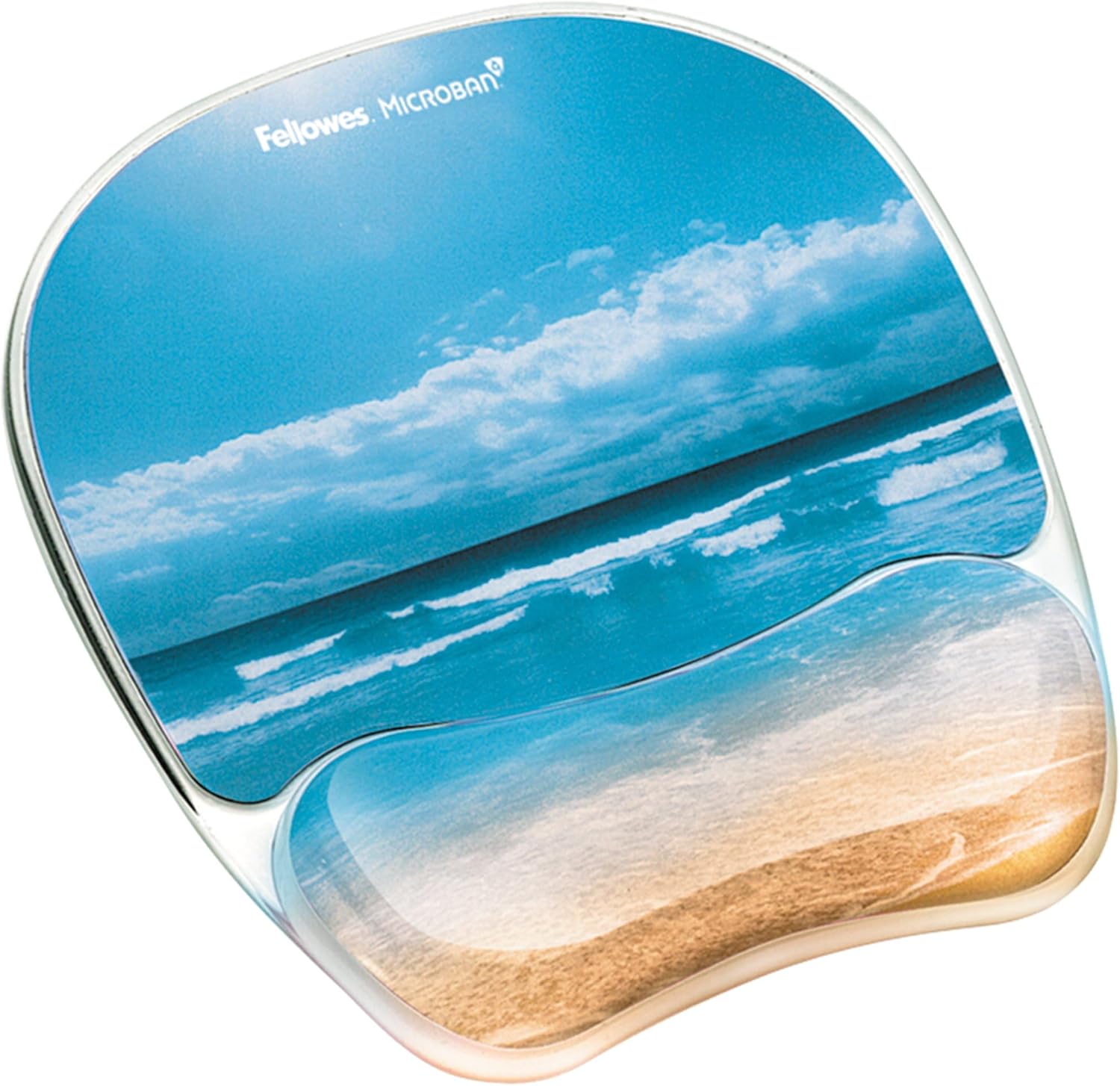 Fellowes Photo Gel Mouse Pad with Wrist Rest and MICROBAN